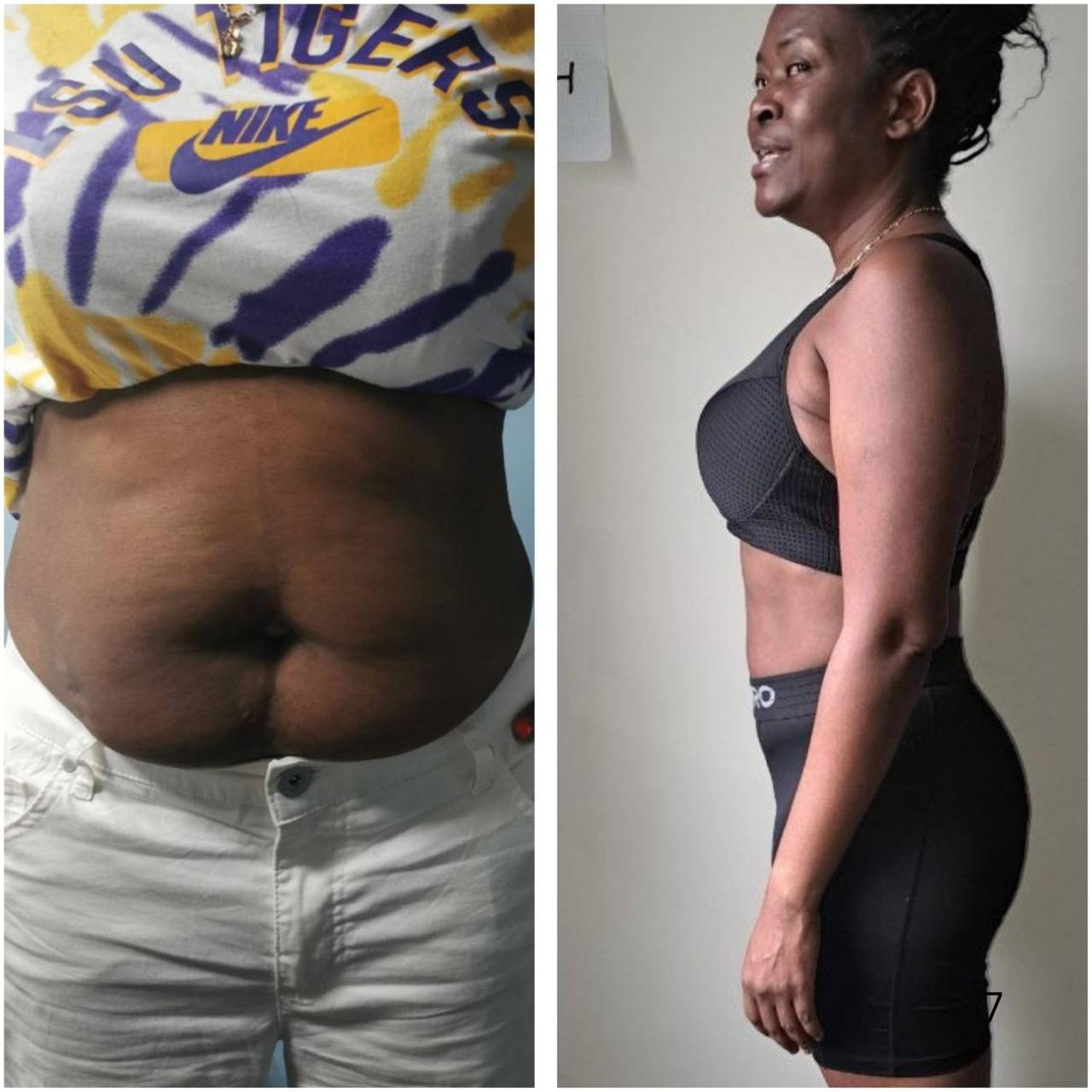 Before and after transformation